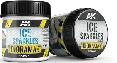 Produs texturant AK Interactive - Efect de zăpadă: Sclipici de gheață (Ice Sparkles) - (AK8037) (100 ml)