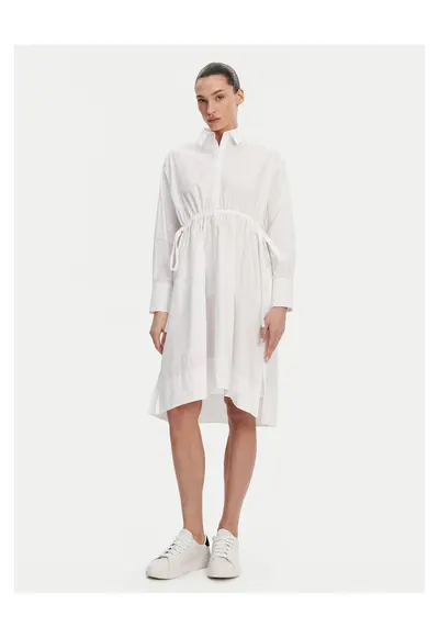 Rochie casual dama alba - fabric usor