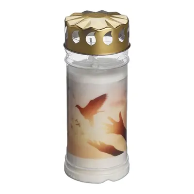 Candela Bolsius din Plastic cu Capac, 5 zile Porumbel - Alb