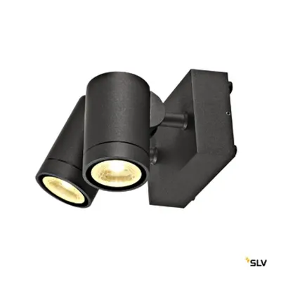 HELIA WALL LED 2x8W, 3000K, IP55, nisipos antr.,downlight
