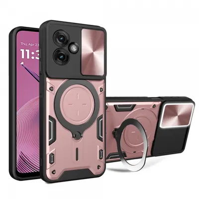 Husa pentru Motorola Moto G55, Techsuit, CamGuard Pro, Roz Aurie