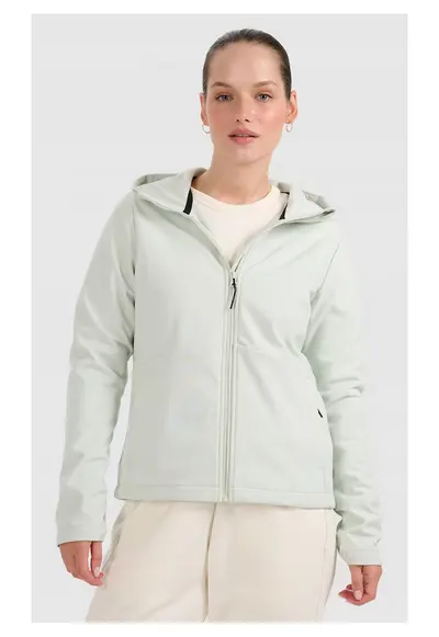 Jacheta softshell dama - turcoaz - rezistenta la vant - membrana NeoDry 5000