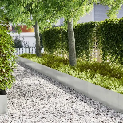 vidaXL Margine pentru gazon 30 buc. 100 x 0,05 x 30 cm Oţel inoxidabil