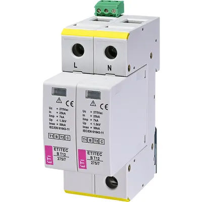 Protecție supratensiuni ETITEC B T12 275/7 2+0 RC 002440339 Invechit
