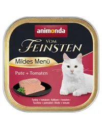 ANIMONDA Vom Feinsten Mild Menü hrană umedă tip pate pentru pisici cu curcan și roșii 100 g