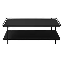 Măsuță de cafea neagră din metal 55x110 cm Yuba – Unique Furniture