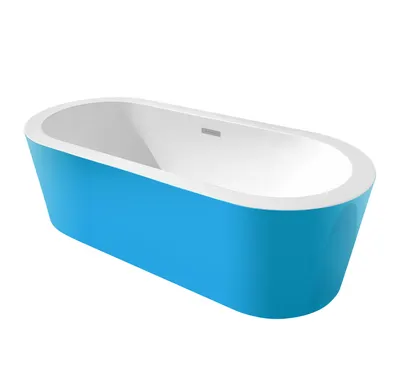 Cada baie freestanding Bella WB-814 acril 170 x 80 x 58 cm bleu