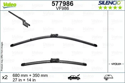 Lama stergator fata (2buc) Silencio 680 350mm potrivit MITSUBISHI ASX; RENAULT CAPTUR II, SYMBIOZ 01.20