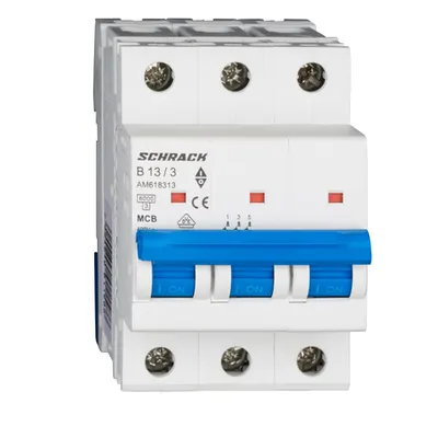 Intreruptor automat modular (MCB) AMPARO 6kA, B 13A, 3-poli