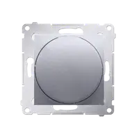 Variator de tensiune rotativ-push 20-500W, silver mat metalic