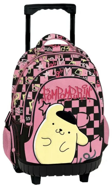 Ghiozdan cu roți Graffiti Pompompurin - cu 3 compartimente