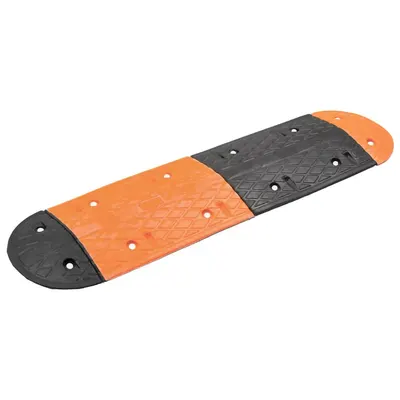 vidaXL Prag limitator de viteză galben și negru 129x32,5x4 cm cauciuc