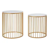 Măsuțe auxiliare 2 buc. rotunde cu blat din sticlă ø 45 cm Avantis – Premier Housewares