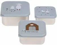 Set de boluri Lassig - Tiny Farmer, 3 piese, albastru