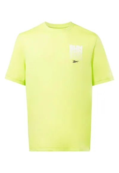 Tricou barbati Run Graphic - croiala lejera - verde - poliester