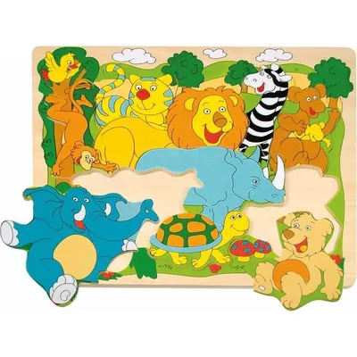 Puzzle din lemn Woody - Jungla
