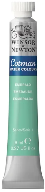 Vopsea pentru acuarelă Winsor & Newton Cotman - Verde smarald, 8 ml