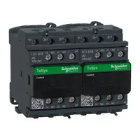 Contactor inversor, TeSys Deca, 3P(3NO), AC-3, <=440V, 18A, bobina 12V CC, borne cu clema cu surub