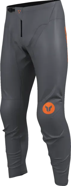 Pantaloni atv cross copii Thor Ridemode Menace, culoare gri portocaliu, marime 20