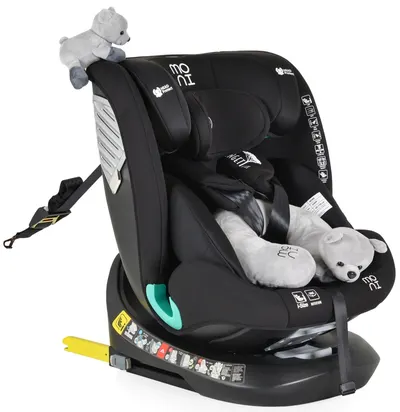 Scaun auto pentru copii Moni - Serengeti, IsoFix, I-Size, 40-150 cm, negru
