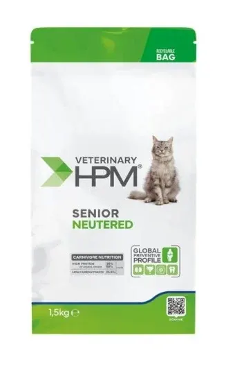Hrana uscata pentru pisici Virbac HPM Senior Neutered 1,5 kg