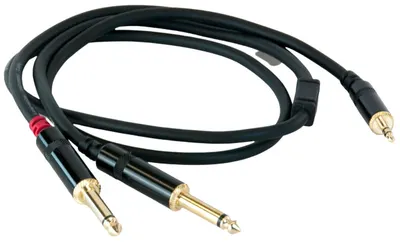 Cablu Master Audio - RCA381/3, 2x 6.3 mm/3.5 mm, 3 m, negru