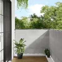vidaXL Paravan de balcon gri deschis 120x500 cm 100% poliester oxford