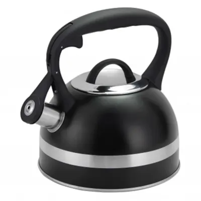 Ceainic Inox cu Fluier, Capacitate 3 l, Negru