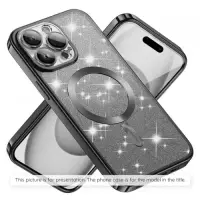 Husa MagSafe pentru Apple iPhone Air, Techsuit, Luxury Glitter, Neagra