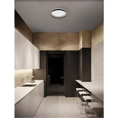 Plafoniera ORMI Triac Dimabil Nisipiu Negru Aluminiu & Silicone LED 38 Wat 220-240Volt 2713Lm IP20 2700 + 4000K