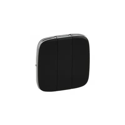 Capac Valena Allure - 3 module switch/push-button - negru