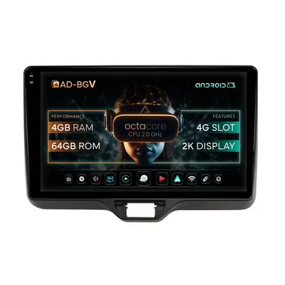 Navigatie Toyota Yaris (2020+), Android, V-Octacore 4GB RAM + 64GB ROM, 10.36 Inch - AD-BGV9004+AD-BGRKIT105