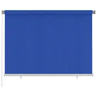 vidaXL Jaluzea rulantă de exterior 205 (l) x 140 (î) cm, albastru, HDPE