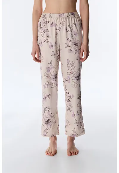 Pantaloni de pijama cu imprimeu floral - Multicolor