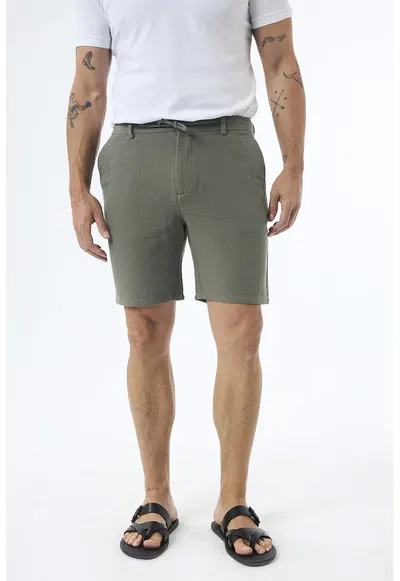 Pantaloni scurti chino din bumbac - Kaki
