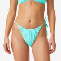 Slip de baie surf cu șnur Tie Side Cheeky Albastru deschis Damă