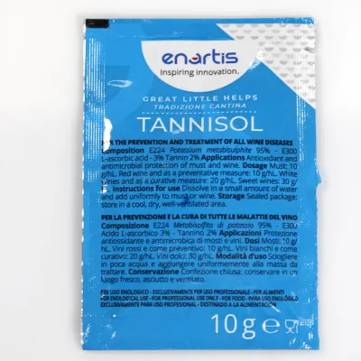 Tannisol plic 10 gr, antioxidant vin, Enartis (pulbere pentru limpezire vin pe baza de Metabisulfit de Potasiu, Acid Ascorbic, Tannin) - Default Title