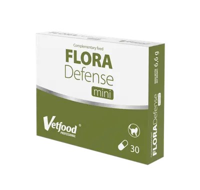 Supliment gastrointestinal, VetFood, Flora Defense Mini, 30 capsule