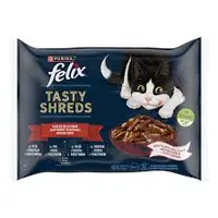 Set 4 buc x Hrana umeda pentru pisici Felix Tasty Shreds