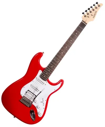 Chitară electrică Arrow - ST 211, Diamond Red Rosewood/White