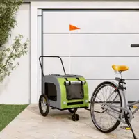 Gossi remorca bicicleta animale companie verde/gri textil oxford/fier