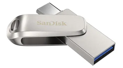 Memorie USB SanDisk Ultra Dual Drive Luxe 256 GB, USB Type-C, Metallic