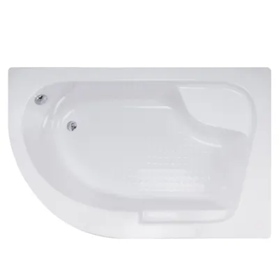 Cada baie pe colt Celesta Antares asimetrica cu masca si suport acril 150 x 100 cm dreapta