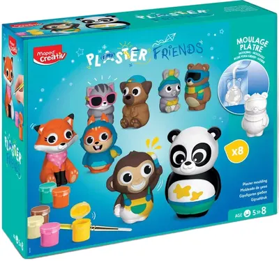 Set de colorat Maped Creativ - Figurine din ghips