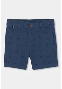 Pantaloni scurti chino cu model - Bleumarin