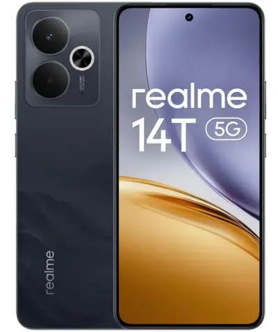 Telefon Mobil Realme 14T, Procesor Mediatek Dimensity 6300 Octa-Core, Ecran AMOLED 6.67inch, 8GB RAM, 256GB Flash, Camera Duala 50+2 MP, Wi-Fi, 5G, Dual SIM, Android (Negru)