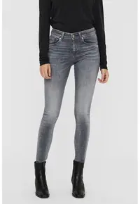 Blugi skinny cu talie medie - Gri