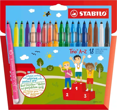 Carioci Stabilo Trio A-Z – 18 culori