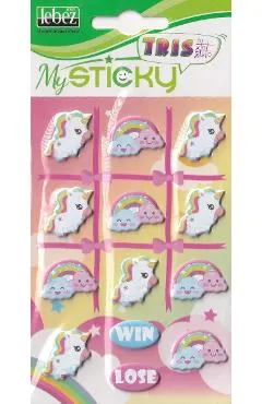 Stickere decorative X si 0. Unicorn si curcubeu