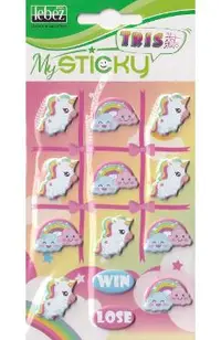Stickere decorative X si 0. Unicorn si curcubeu